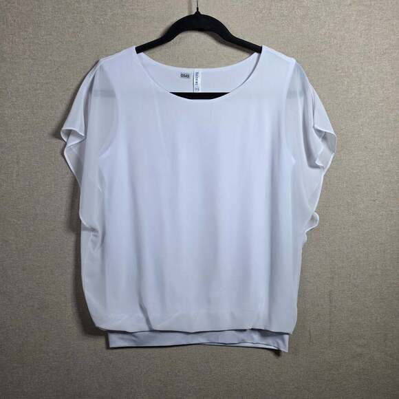 Neineiwu Tops - Neineiwu Womens XS Short Sleeve Sheer Shell PolySpandex Layered Look Blouse Top